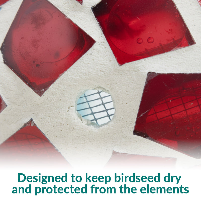 Sunnydaze Mosaic Fly-Through Hanging Bird Feeder