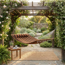 Sunnydaze 2-Person Quilted Fabric Double Hammock with Pillow