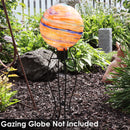 Sunnydaze Graceful Curved Metal Gazing Ball Stand - Black