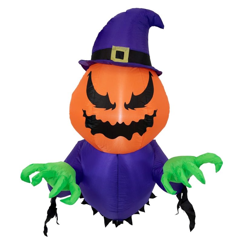 Sunnydaze Pumpkin Jack and Haunted Harold Inflatable Halloween Decoration