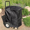 Sunnydaze Heavy-Duty Firewood Log Cart with Wheels and Protective Cover