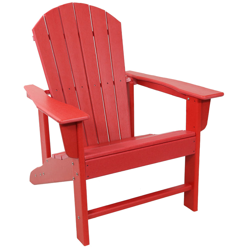 Sunnydaze Upright, All-Weather Adirondack Chair - 300-Pound Capacity - 38.25” H