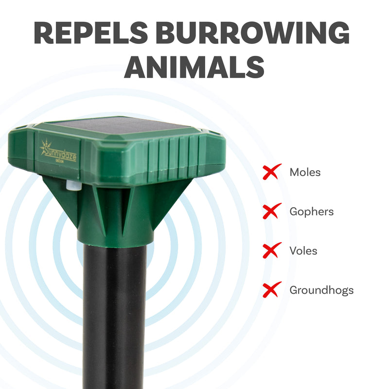 Sunnydaze Solar Ultrasonic Animal Repeller Stakes