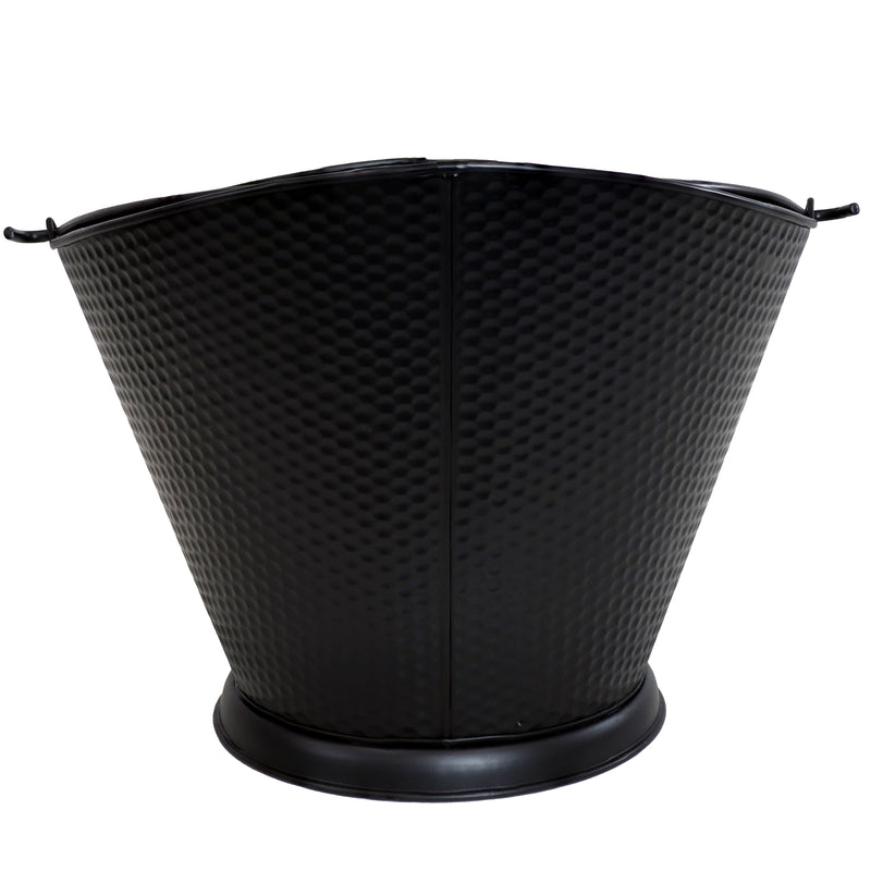 Sunnydaze 5-Gallon Fireplace Ash Bucket with Shovel and Brush - Black