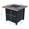 Sunnydaze Outdoor 30" Square Propane Gas Fire Pit Table with Lava Rocks