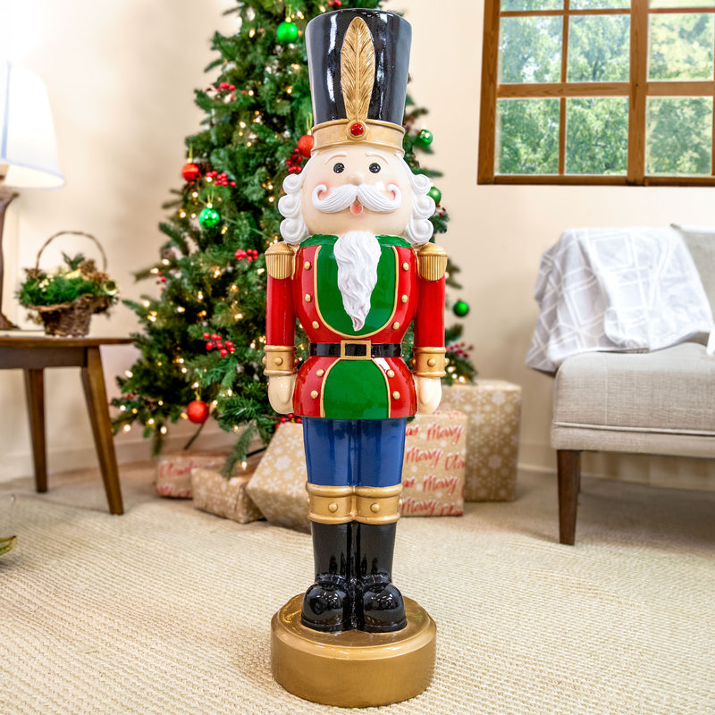 Sunnydaze Tommy the Toy Soldier Christmas Nutcracker Statue - 37" H