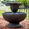 Sunnydaze Streaming Falls 2-Tier Outdoor Water Fountain - 25-Inch - Brown