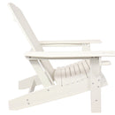 Profile of white adirondack chair