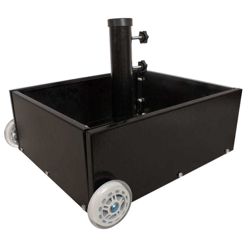 abba patio umbrella stand with wheels Sunnydaze Decor Rolling Umbrella Base with Planter