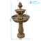 Sunnydaze 2-Tier Blooming Flower Outdoor Water Fountain - 38" H