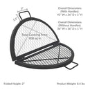 Sunnydaze Round Folding Camping Grill Grate