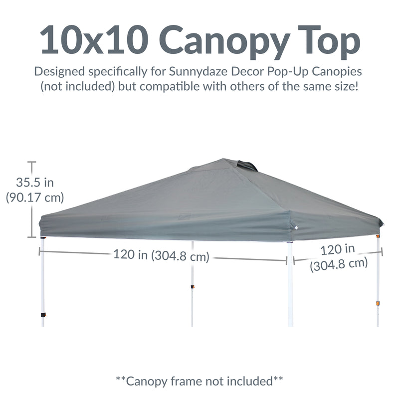 Sunnydaze Premium Oxford Fabric Pop-Up Canopy Shade with Vent