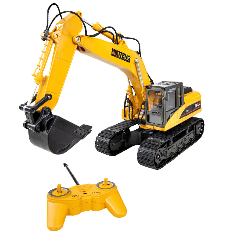 Sunnydaze Dig and Drive Light-Up Remote Control Excavator