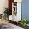 Sunnydaze 5-Shelf Modern Bookshelf with Storage Cabinet - Latte