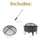 Sunnydaze 29" Cauldron Outdoor Wood-Burning Fire Pit with Spark Screen