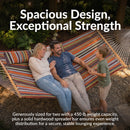 Sunnydaze 2-Person Quilted Fabric Double Hammock with Pillow