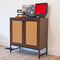 Sunnydaze 2-Door Sideboard Storage Cabinet with Shelf and Rattan Doors