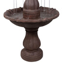 Sunnydaze 2-Tier Curved Plinth Outdoor Water Fountain - 38"