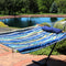 Sunnydaze Rope Hammock with 12' Steel Stand, Pad, and Pillow