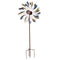 Sunnydaze Metallic Pinwheel Metal Garden Wind Spinner - 84.5" H