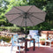 Sunnydaze 9' Solar LED Outdoor Patio Umbrella with Tilt and Crank