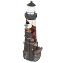 Sunnydaze Gull's Cove Outdoor Lighthouse Fountain with LED Light - 36"