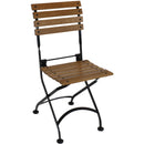 Sunnydaze European Chestnut Wooden Folding Bistro Side Chair