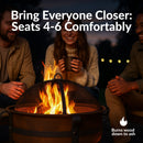 Sunnydaze Cauldron Outdoor Wood-Burning Fire Pit with Spark Screen