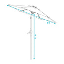 Image showing the overall product dimensions including height, depth and width.