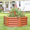 Sunnydaze 41" Steel Hexagon Raised Garden Bed