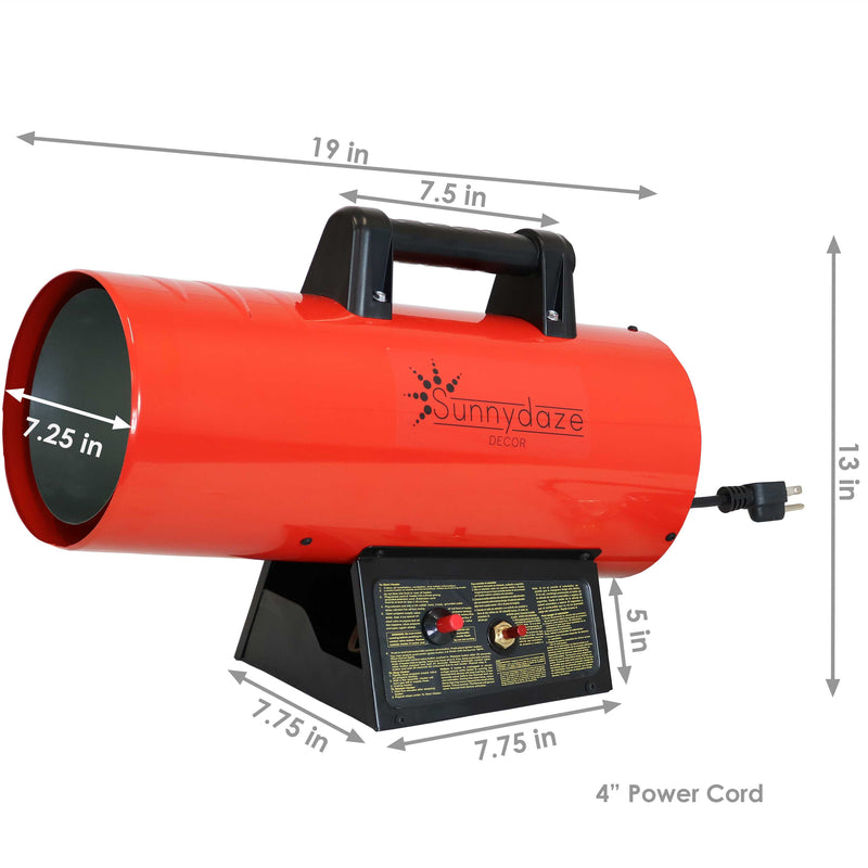 Sunnydaze 40,000 BTU Forced Air Propane Heater