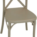 Sunnydaze Bellemead Outdoor Plastic Patio Dining Chair - Coffee