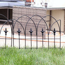 Single Bayonne-style fence panel placed in grass