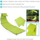 Sunnydaze Hanging Lounge Chair Replacement Cushion and Umbrella