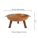 Sunnydaze Cast Iron Heavy Duty Fire Pit for Outside