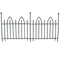 Sunnydaze 2-Piece Gothic Iron Decorative Garden Border Fence - Black