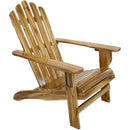 Sunnydaze Rustic Wooden Adirondack Chair with Light Charred Finish, 250 Pound Weight Capacity