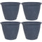 Sunnydaze Anjelica Outdoor Flower Pot Planter - Slate Finish  - 24-Inch - 4-Pack