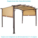 Sunnydaze 9'x12' Replacement Retractable Pergola Canopy Shade Only