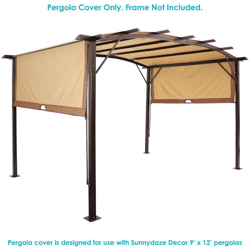 Sunnydaze 9'x12' Replacement Retractable Pergola Canopy Shade Only