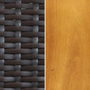 Resin rattan wicker and light acacia wood material of Malachi patio chairs