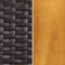 Resin rattan wicker and light acacia wood material of Malachi patio chairs