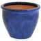 Sunnydaze Glazed Ceramic Planters with Saucers - Set of 2