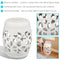 Sunnydaze Knotted Quatrefoil Ceramic Garden Stool Side Table - 18" - White