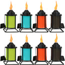 Sunnydaze Multi-Color Outdoor Tabletop Metal Torches - Set of 8