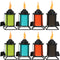 Sunnydaze Multi-Color Outdoor Tabletop Metal Torches - Set of 8