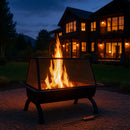 Sunnydaze 36" Northland Outdoor Fire Pit with Grill and Spark Screen
