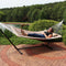 Sunnydaze 2-Person Quilted Fabric Hammock with Detachable Pillow - Sandy Beach