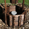 Sunnydaze Wood Wishing Well Outdoor Garden Planter - 45" H