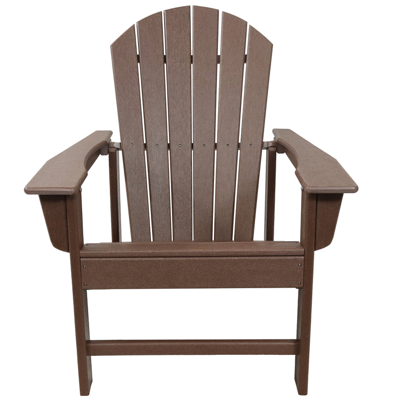 Sunnydaze Upright, All-Weather Adirondack Chair - 300-Pound Capacity - 38.25” H